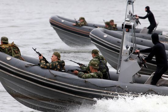 Parade rehearsal for RF Navy Day in Baltiysk