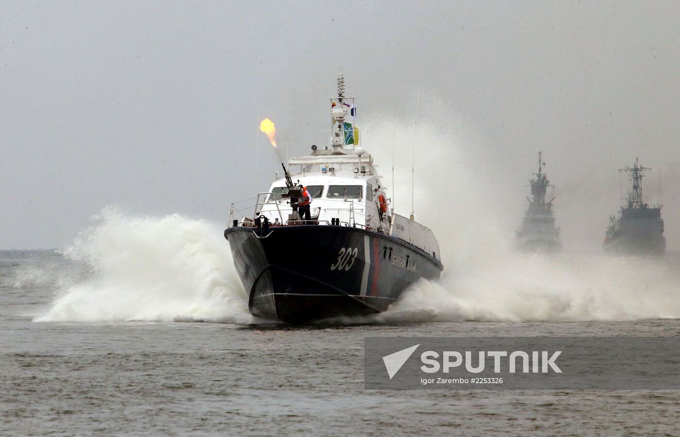 Parade rehearsal for RF Navy Day in Baltiysk