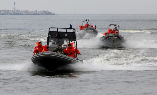 Parade rehearsal for RF Navy Day in Baltiysk