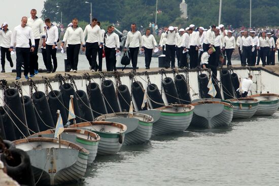 Parade rehearsal for RF Navy Day in Baltiysk