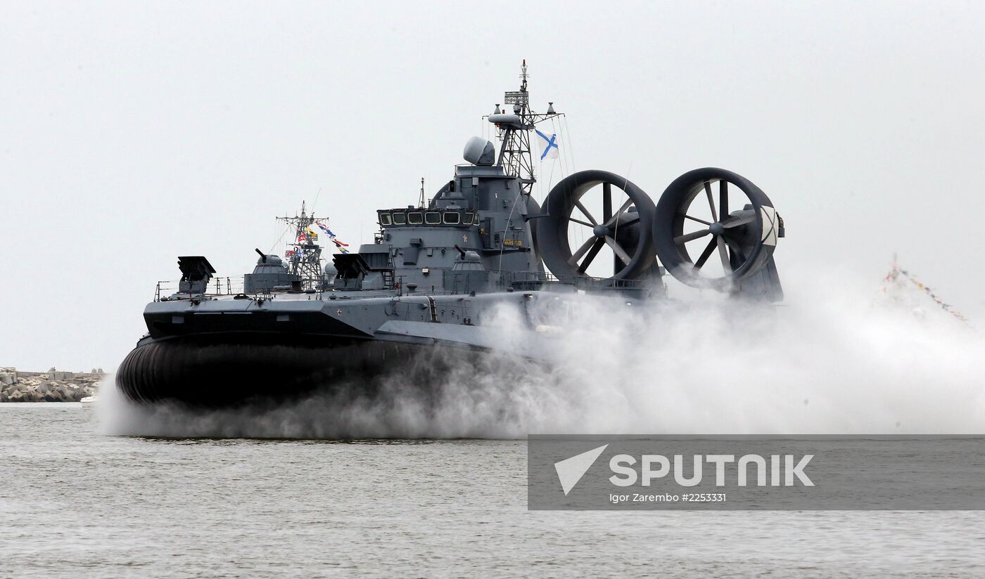 Parade rehearsal for RF Navy Day in Baltiysk