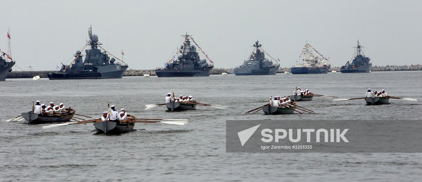 Parade rehearsal for RF Navy Day in Baltiysk