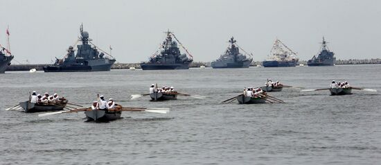 Parade rehearsal for RF Navy Day in Baltiysk