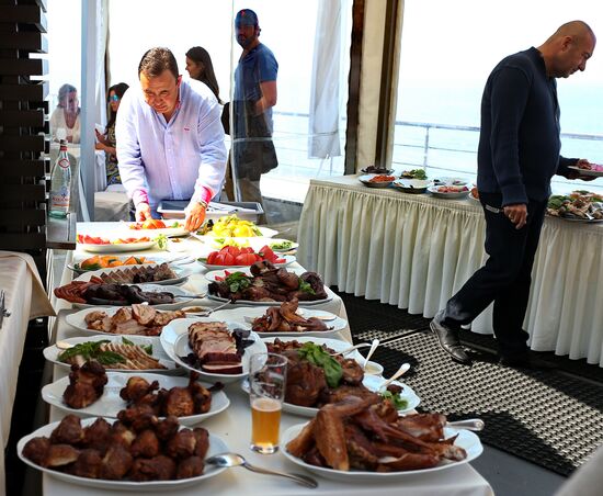 Lunch for friends of lawyer and restaurateur Alexander Rappoport