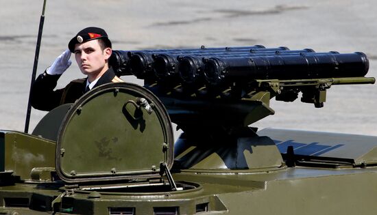 Parade rehearsal for Russian Navy Day in Vladivostok
