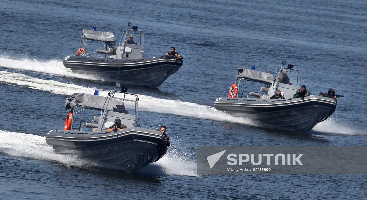 Parade rehearsal for Russian Navy Day in Vladivostok