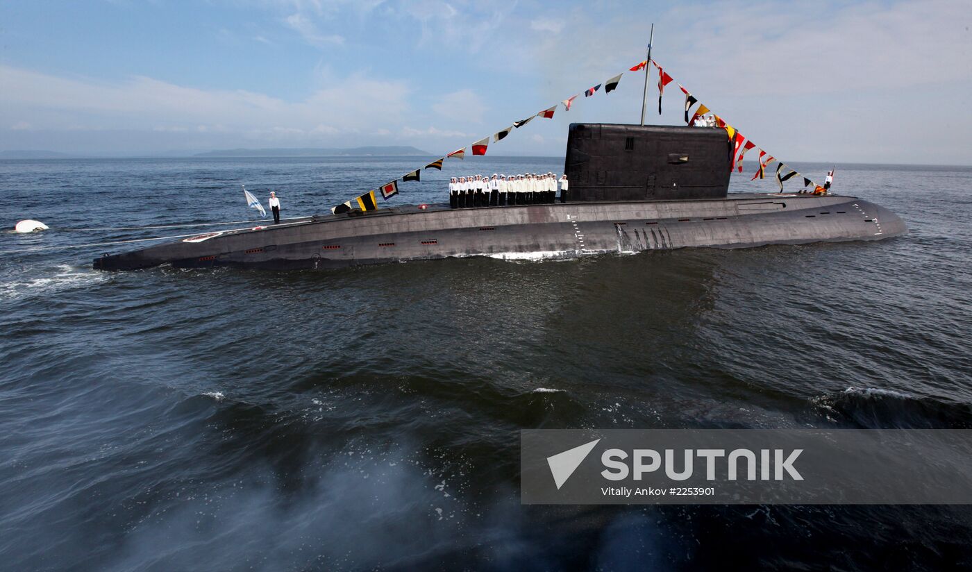 Parade rehearsal for Russian Navy Day in Vladivostok