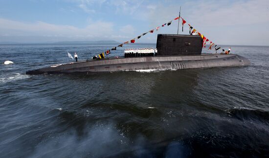 Parade rehearsal for Russian Navy Day in Vladivostok