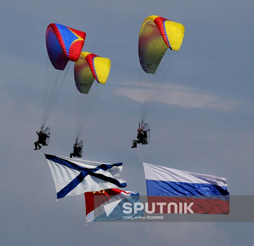 Parade rehearsal for Russian Navy Day in Vladivostok