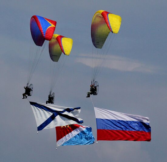 Parade rehearsal for Russian Navy Day in Vladivostok