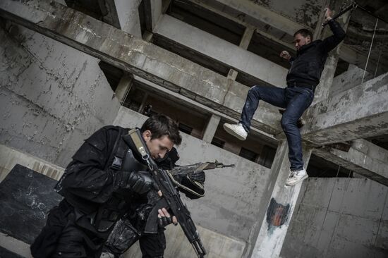 Shooting of experimental action film Hardcore in Tver Region