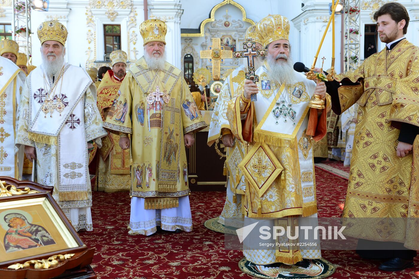 Divine Liturgy in Sobornaya Square at Kiev Pechersk Lavra