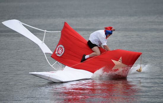 Red Bull Flugtag festival in Moscow