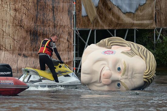 Red Bull Flugtag festival in Moscow