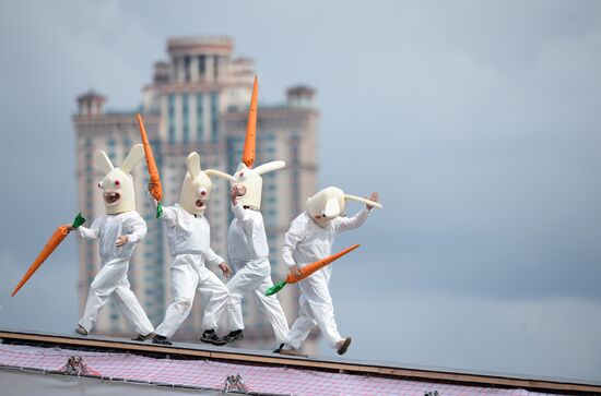 Red Bull Flugtag festival in Moscow