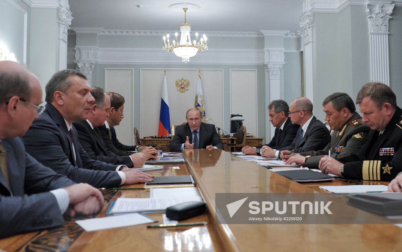 Vladimir Putin holds meeting at Novo-Ogaryovo