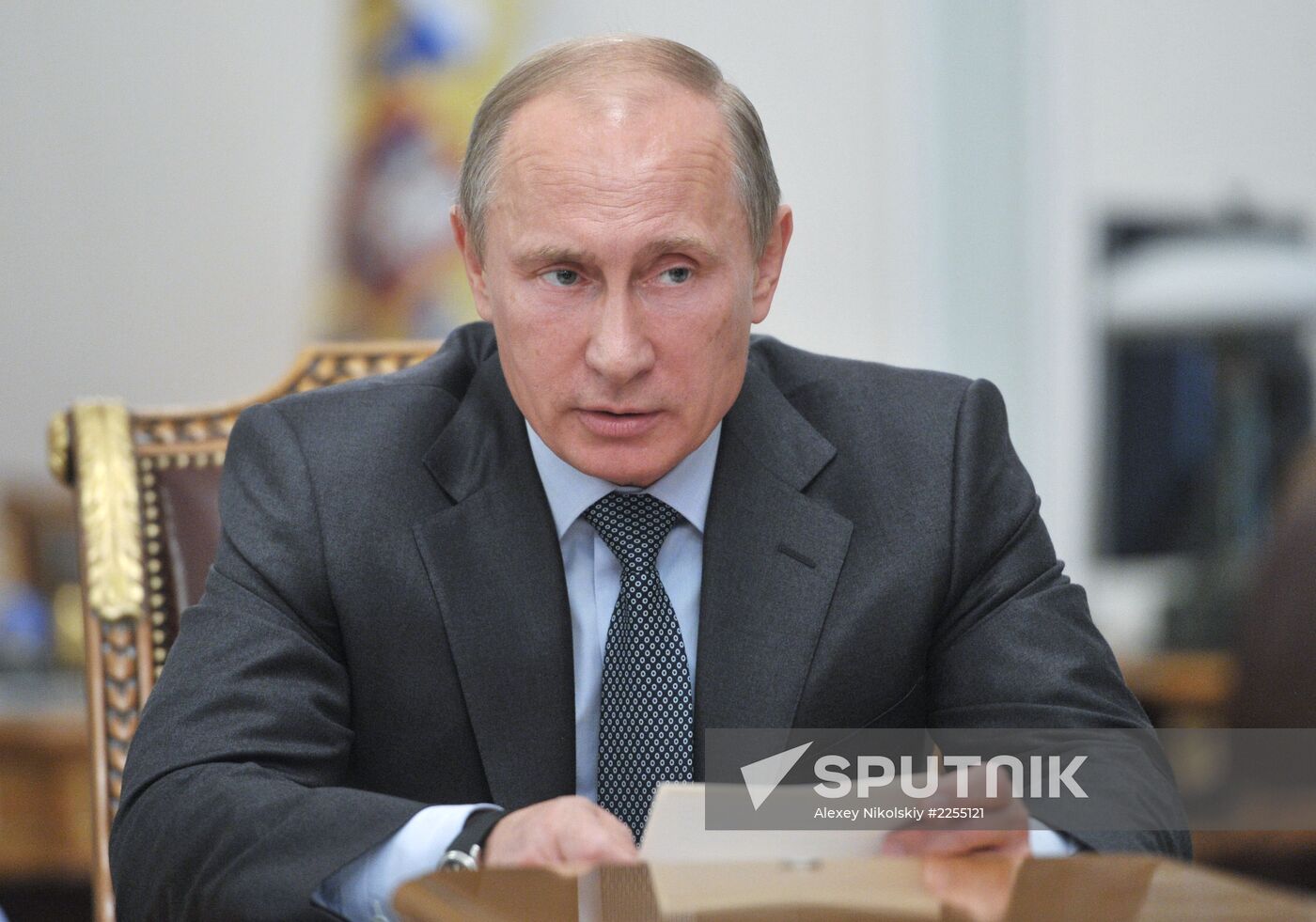 Vladimir Putin holds meeting at Novo-Ogaryovo