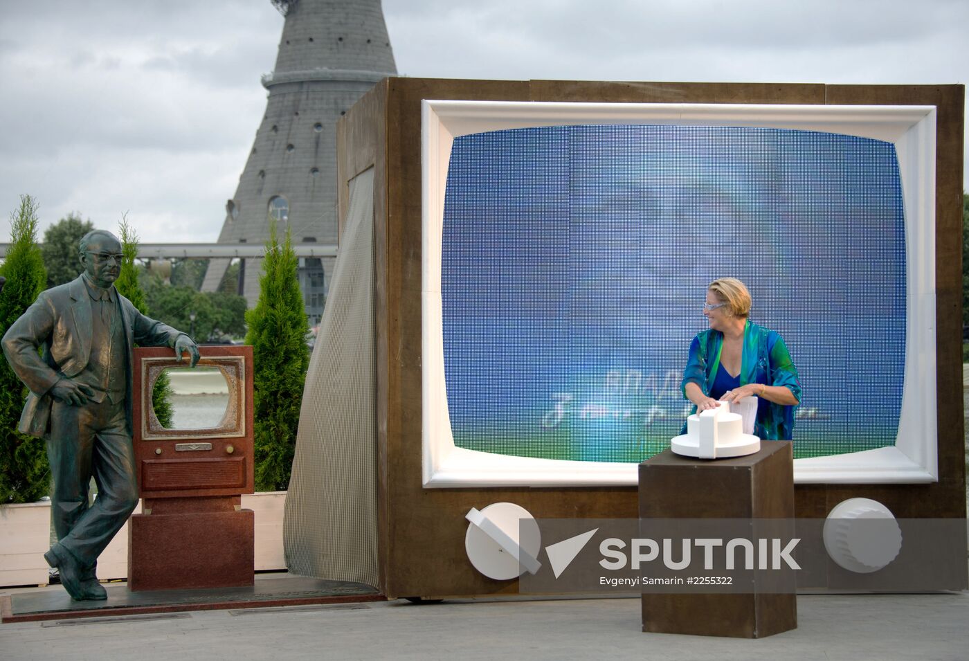 S. Sobyanin at unveiling of monument to inventor of television