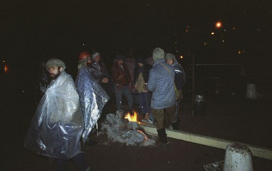 People at Russian House of Soviets