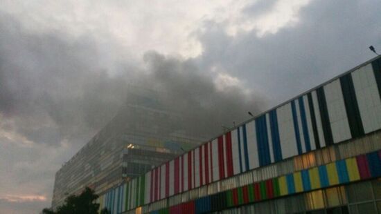 Ostankino TV center catches fire in Moscow
