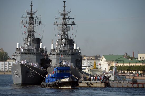 Japanese war ships visit St. Petersburg