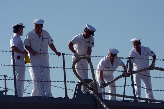Japanese war ships visit St. Petersburg