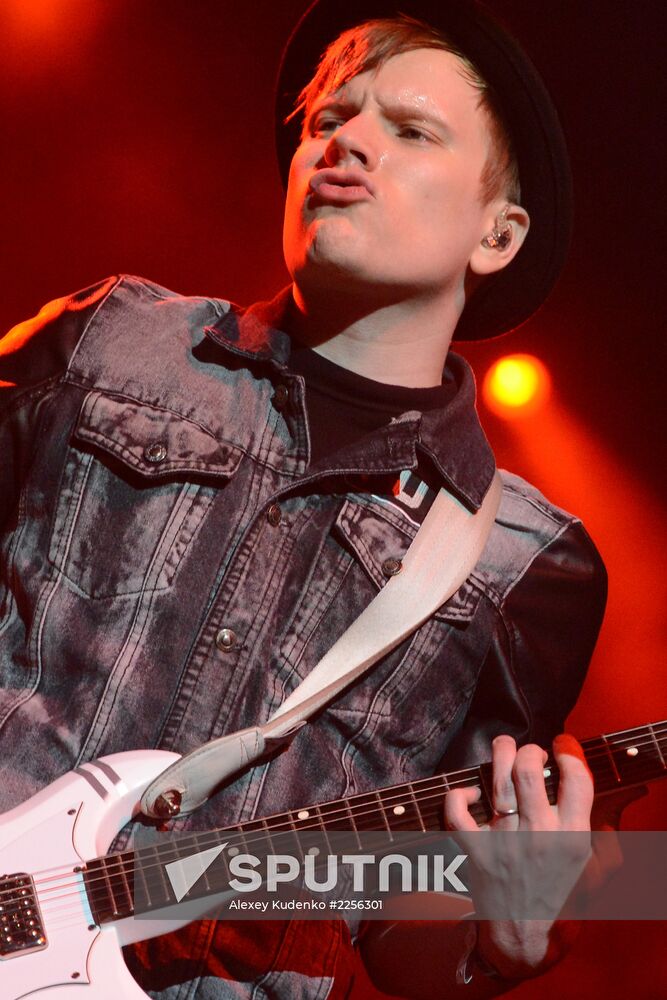 American rock band Fall Out Boy performs live in Moscow