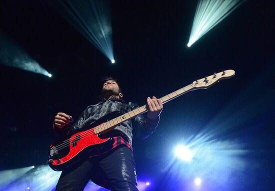 American rock band Fall Out Boy performs live in Moscow