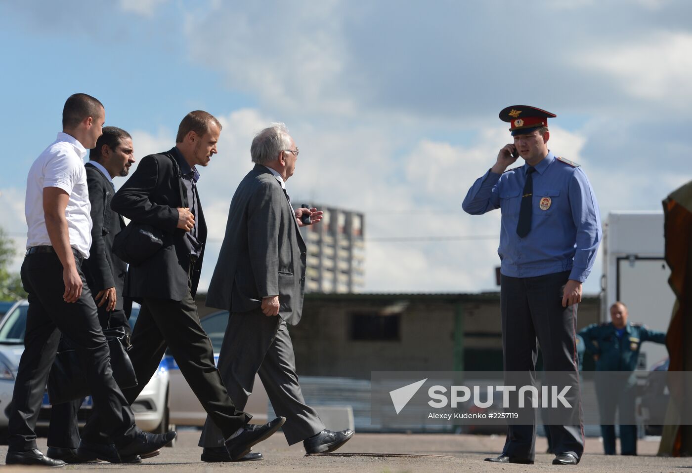 Tent camp for immigrants in Moscow