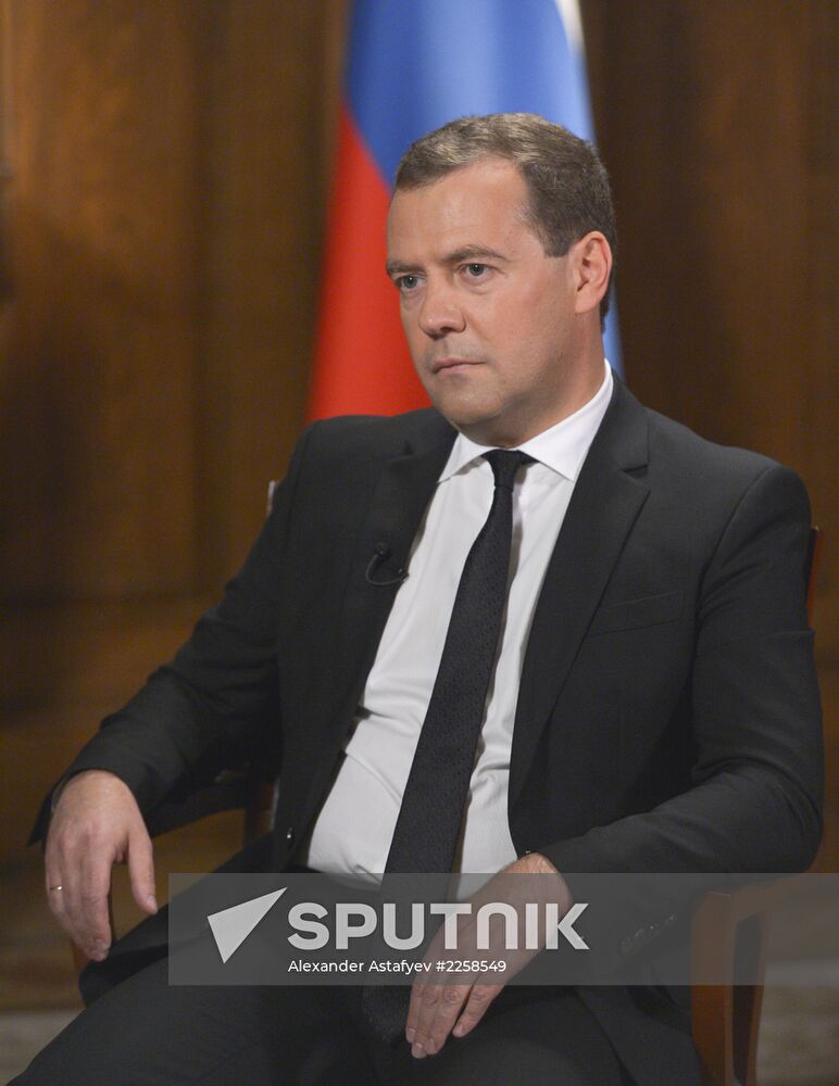 Dmitry Medvedev gives interview to Rustavi 2 TV company