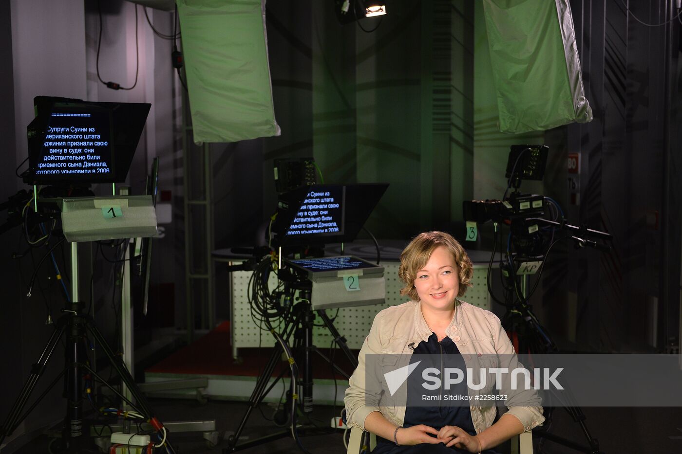 Athlete Irina Skvortsova trains to become news presenter