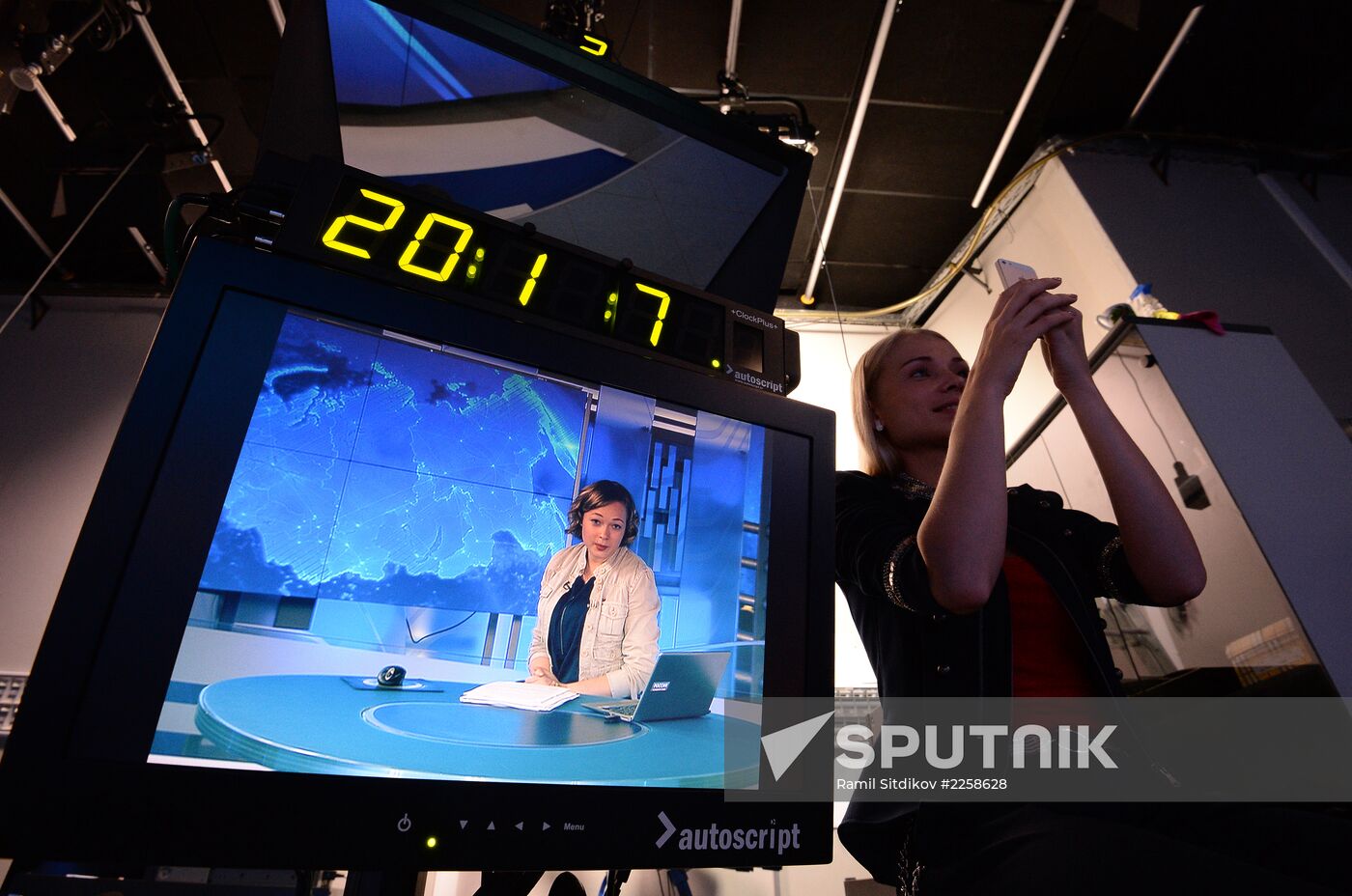 Athlete Irina Skvortsova trains to become news presenter