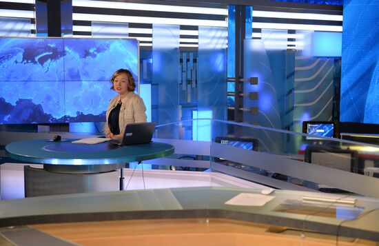 Athlete Irina Skvortsova trains to become news presenter