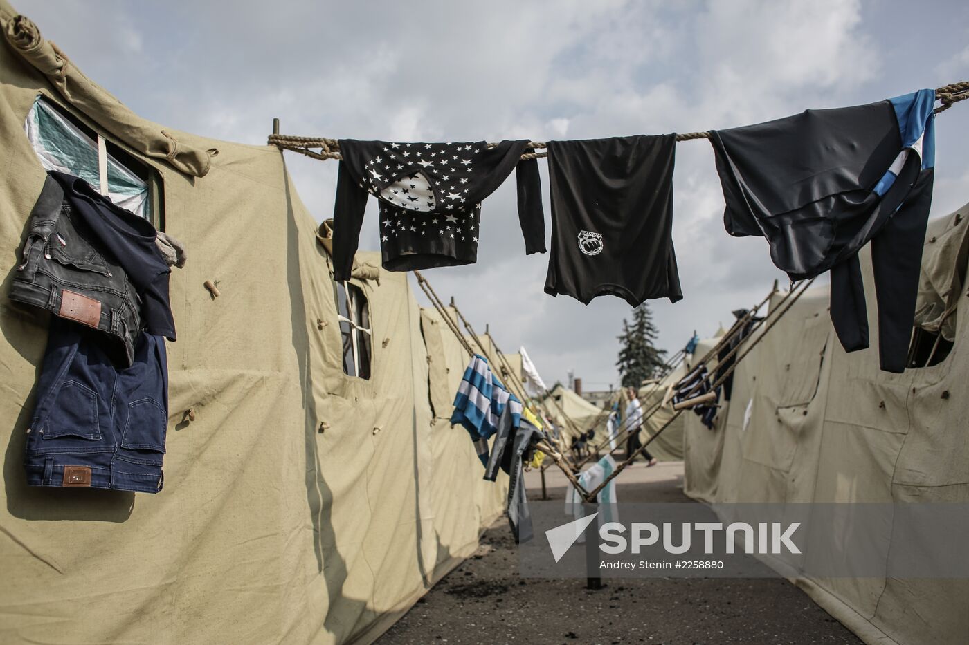 Camp for illegal immigrants in Moscow