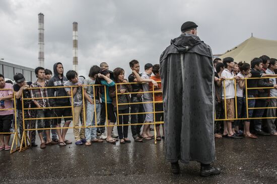 Camp for illegal immigrants in Moscow