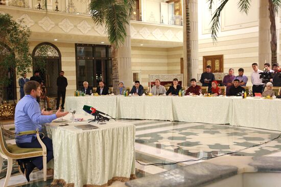 Ramzan Kadyrov meets the press