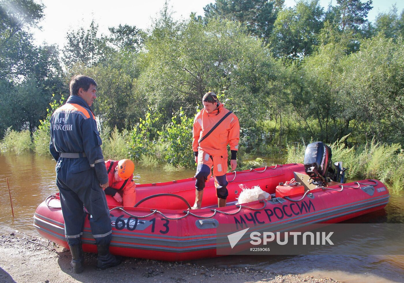 Flood damage in Amur Region inspected from air