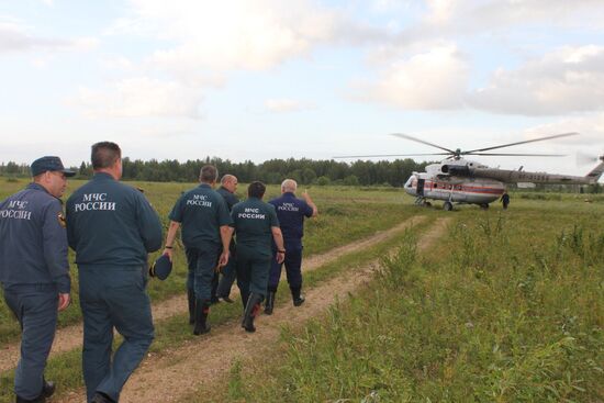 Flood damage in Amur Region inspected from air