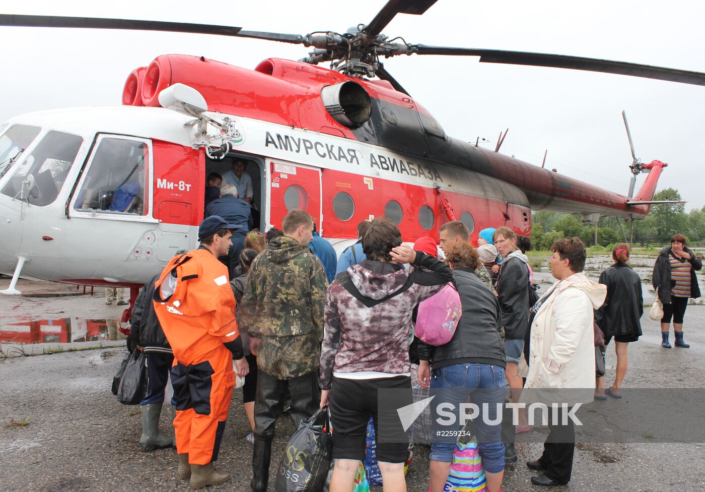 Flood damage in Amur Region inspected from air