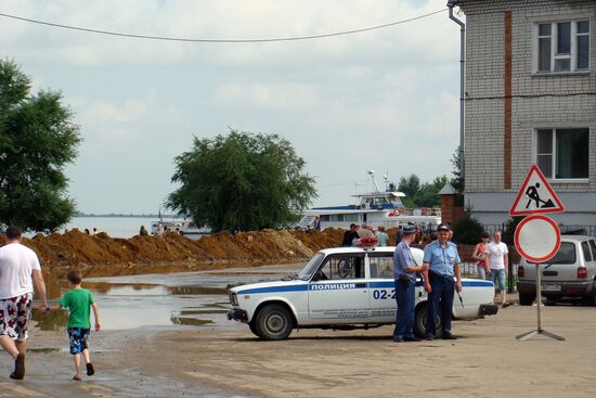 Flood damage in Amur Region inspected from air