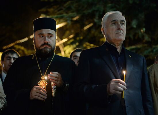 Vigil in memory of 5th anniversary of events in South Ossetia
