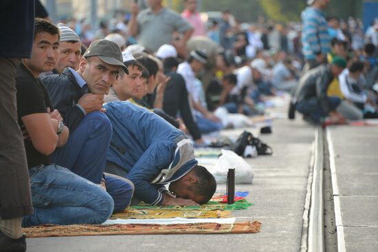 Eid al-Fitr celebration in Moscow