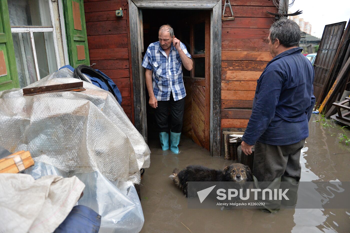 Heavy rain in Omsk