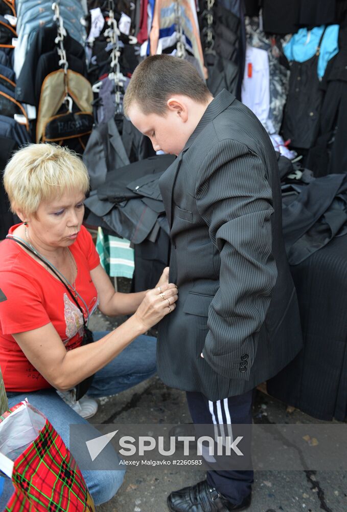 Children prepare for new school year in Omsk