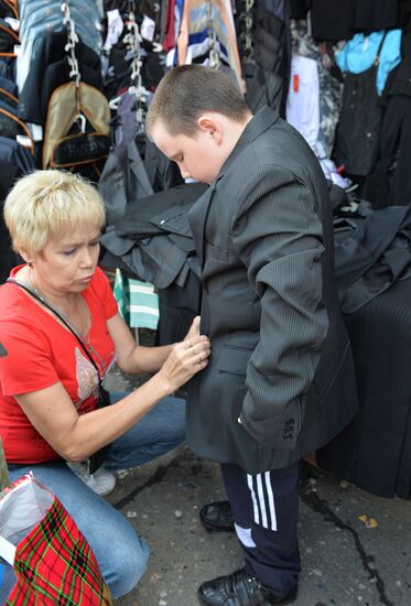 Children prepare for new school year in Omsk