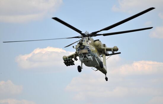 First demonstration flight of Mi-28UB helicopter