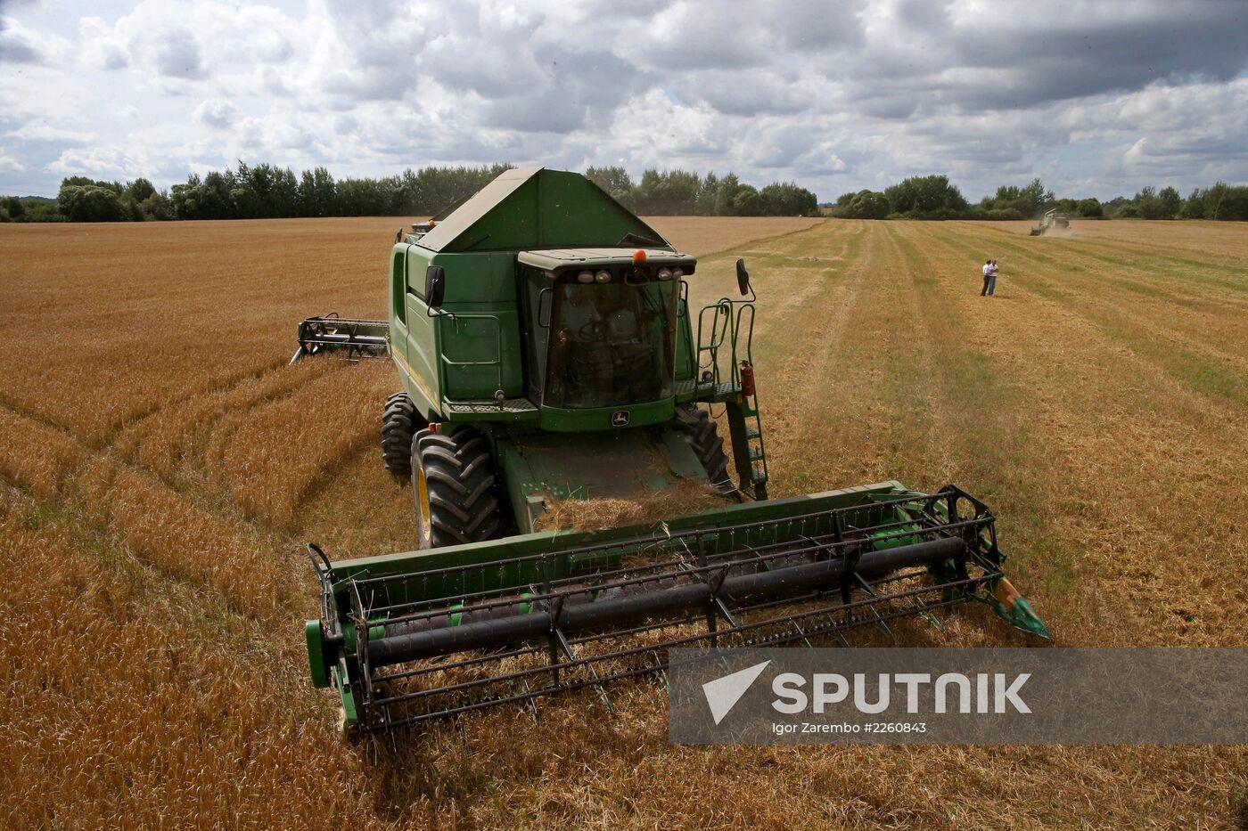 Harvesting barley in Kaliningrad Region