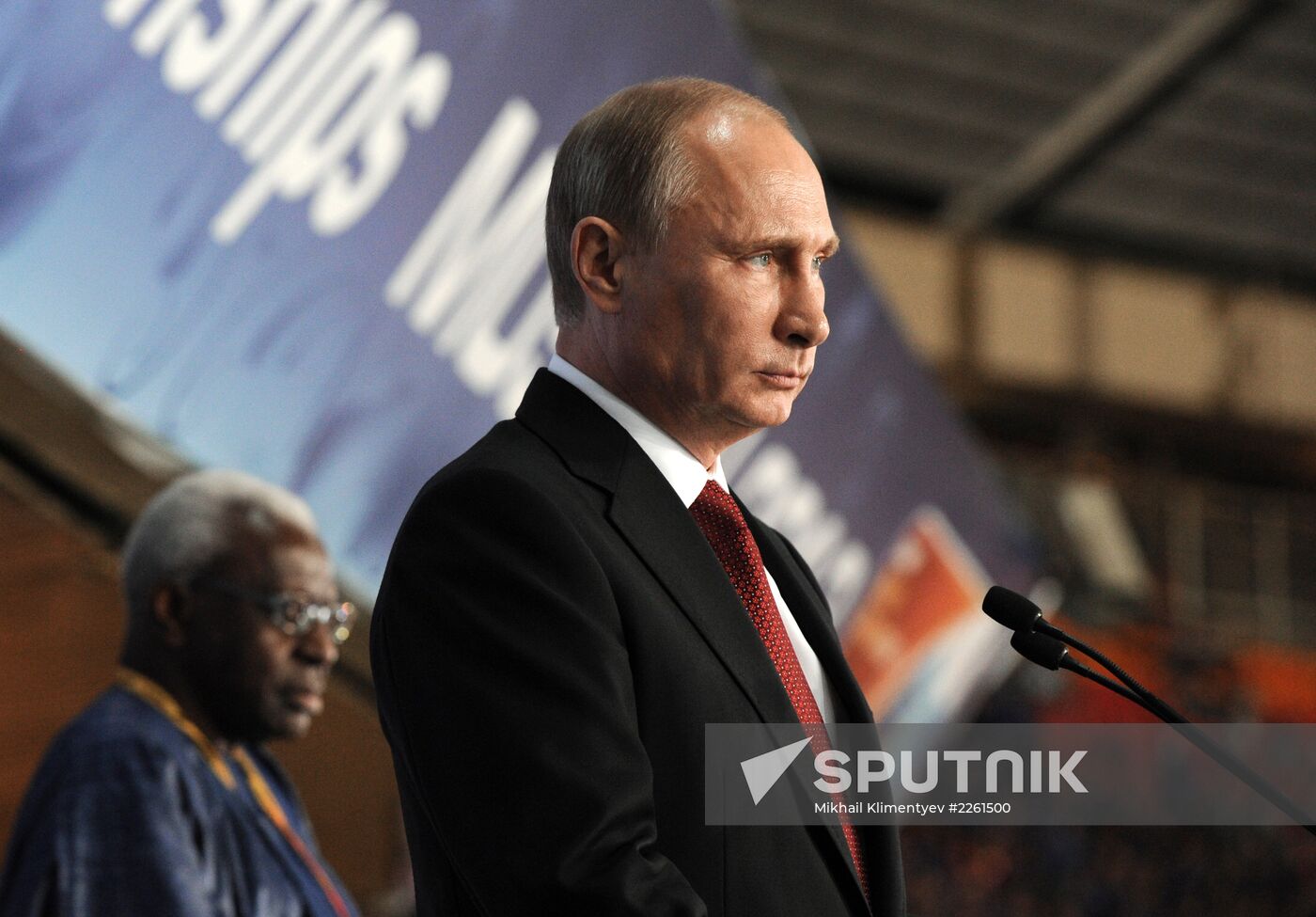 Vladimir Putin at 2013 World Championships in Athletics' opening