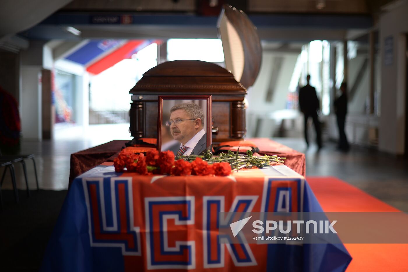 Farewell ceremony for hockey coach Vasily Tikhonov