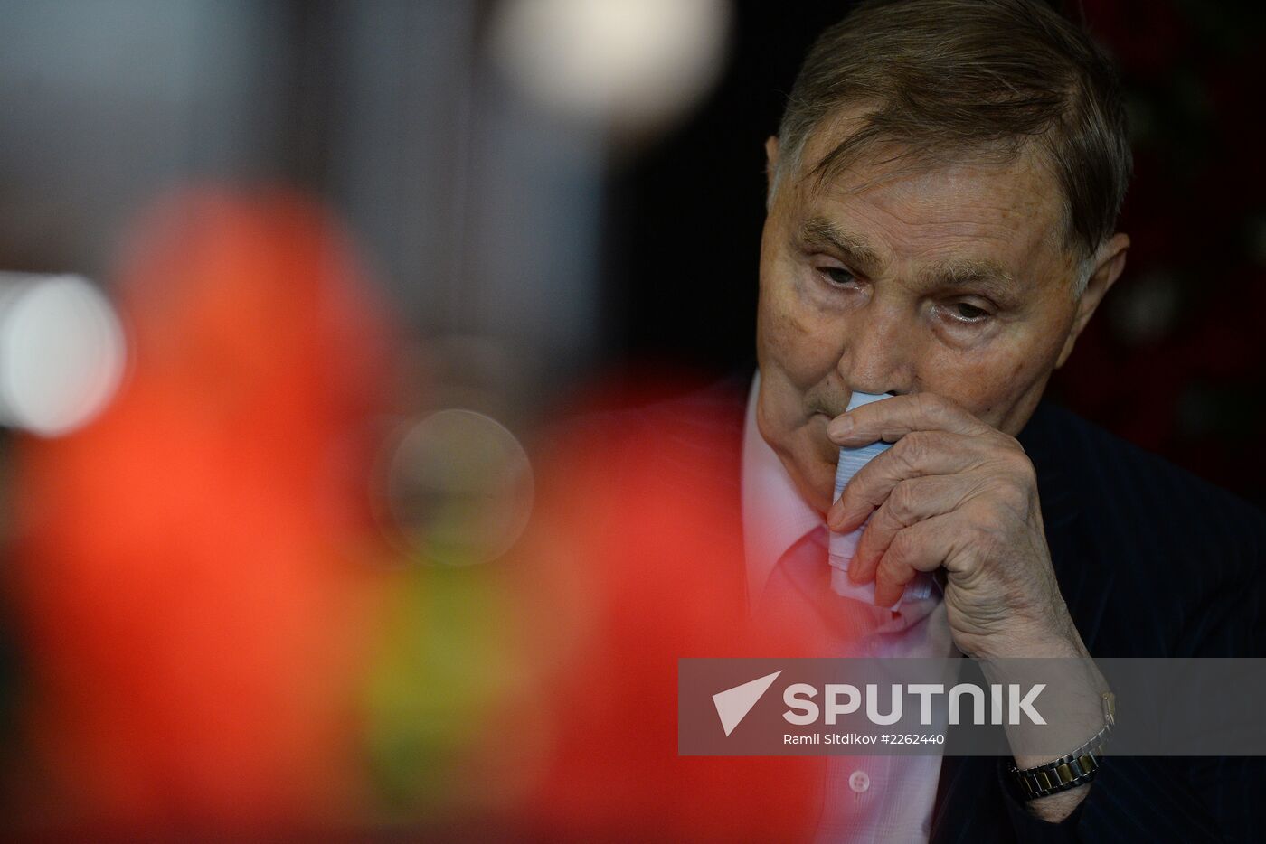 Farewell ceremony for hockey coach Vasily Tikhonov